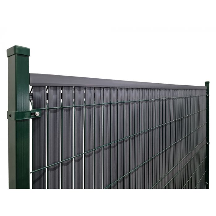 Listwy ogrodzeniowe pionowe szerokie 3D zielone 173x250