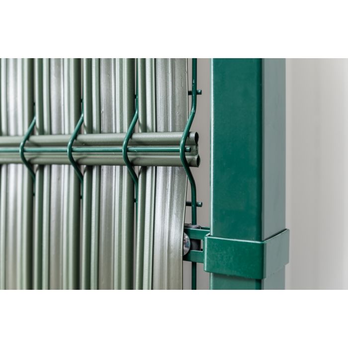 Listwy ogrodzeniowe pionowe szerokie 3D zielone 173x250