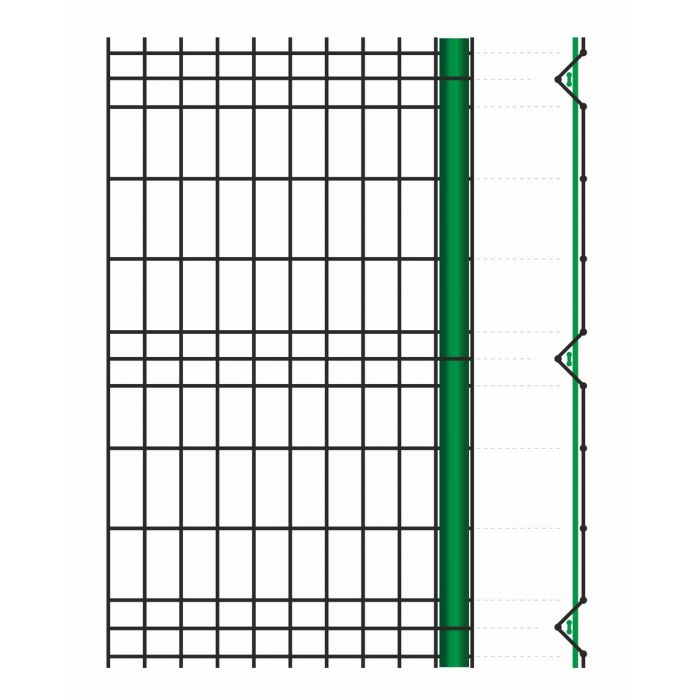 Listwy ogrodzeniowe pionowe szerokie 3D zielone 173x250