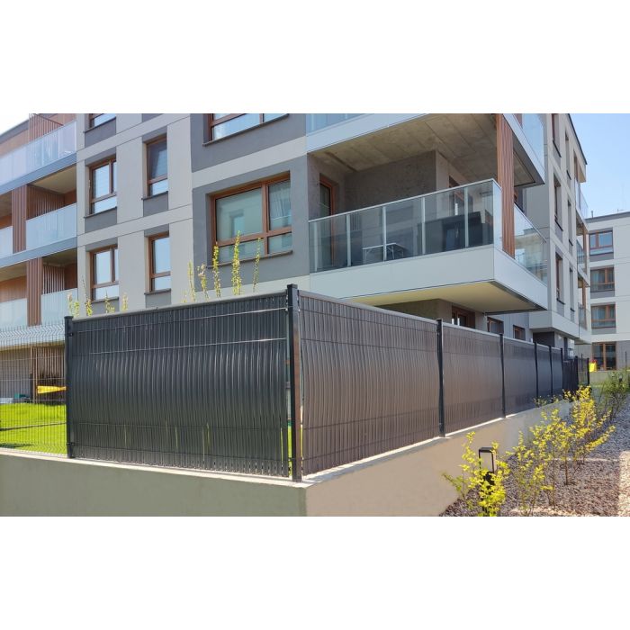 Listwy ogrodzeniowe pionowe szerokie 3D zielone 173x250