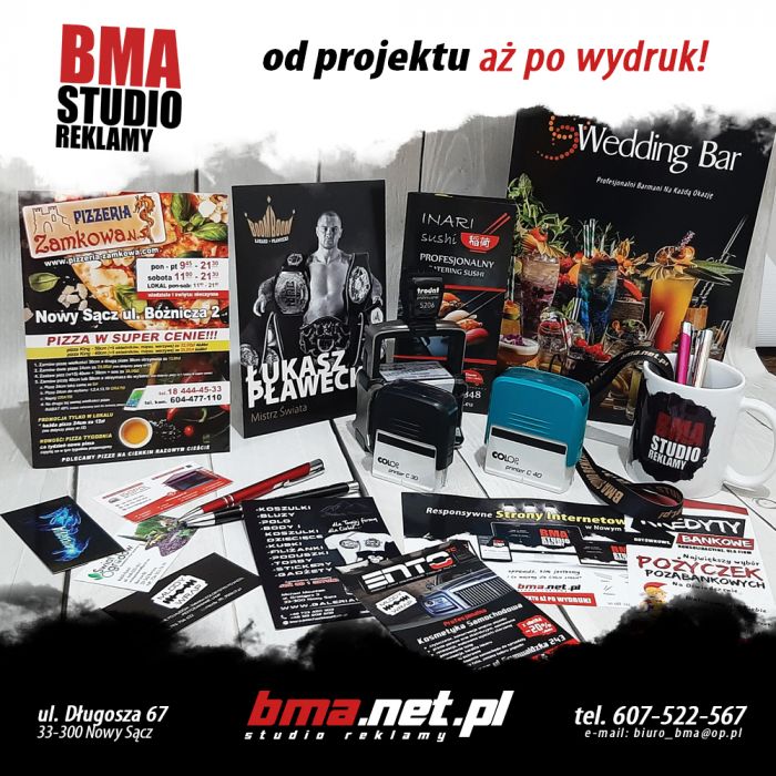 Drukarnia Nowy Sącz, Banery, Naklejki, Ulotki, wizytówki, logo, projekty