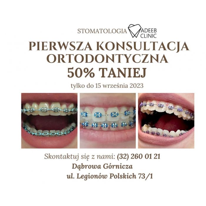 ORTODONTA -50% TANIEJ PIERWSZA WIZYTA W ADEEB CLINIC