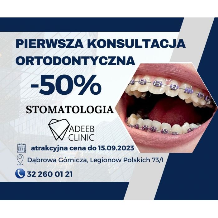 ORTODONTA -50% TANIEJ PIERWSZA WIZYTA W ADEEB CLINIC