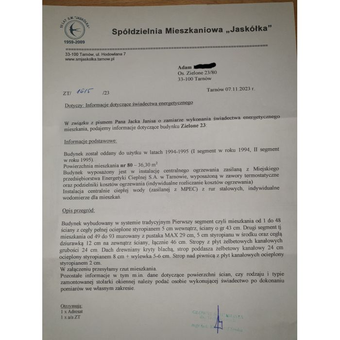 Mieszkanie Tarnów, centrum Zielonego 23. Ciepłe,tani czynsz,parking.