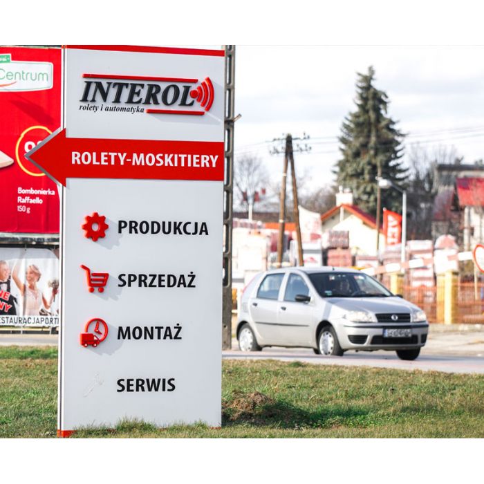 PRODUCENT kasetony reklamowe LED litery 3D Pylony Totemy \ Litery 3D Podświetlane Pylony Totemy Producent Cała Polska