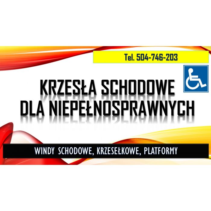 Platformy schodowe dla niepełnosprawnych, tel. 504-746-203, cena za montaż, na schody