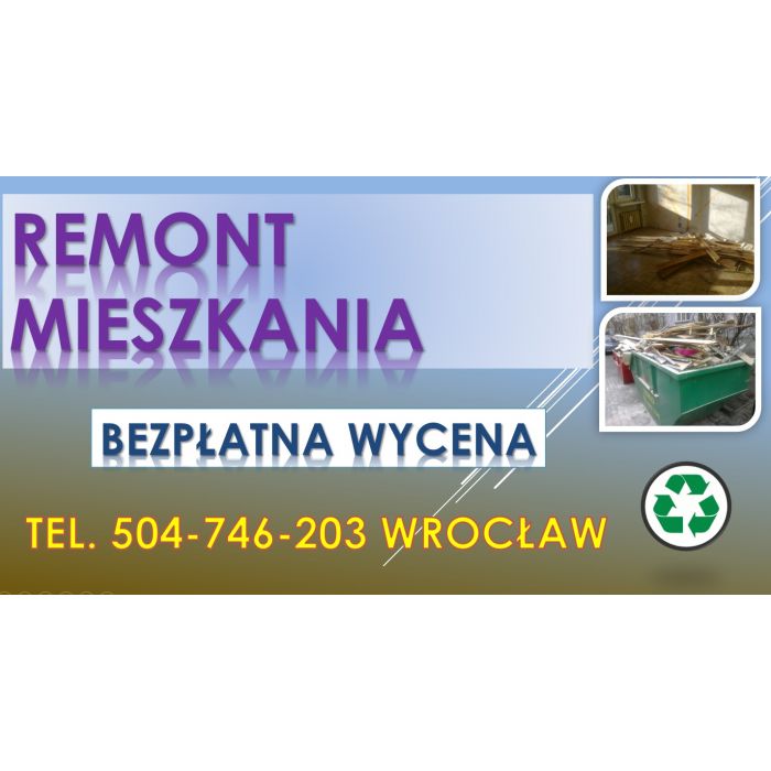 Ekipa remontowa, dom i mieszkania, tel. 504-746-203, Wrocław, cennik