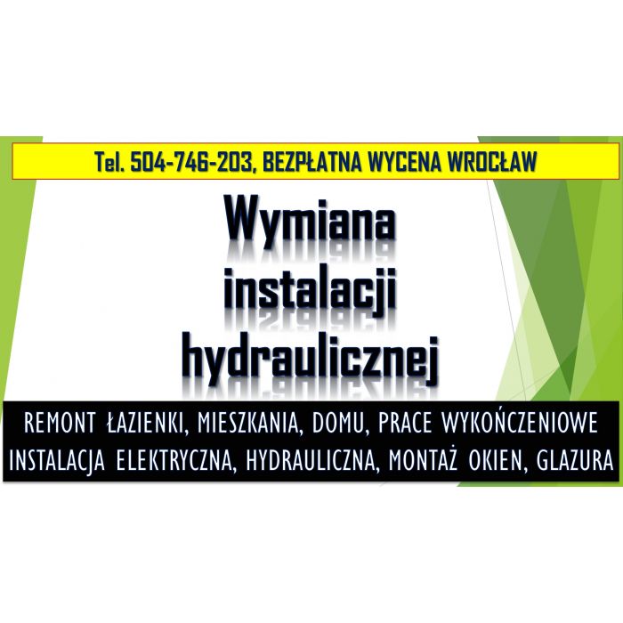 Położenie instalacji wodnej, hydraulicznej, Wrocław, 504-746-203,