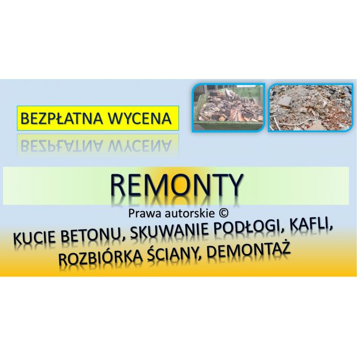 Remont mieszkania, domu, cennik, tel. 504-746-203, Wrocław.  Przebudowa i modernizacja mieszkania.