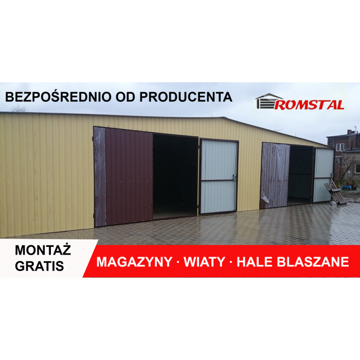 Garaż Blaszany 15x6 - Wiata - Magazyn Blaszany - Romstal