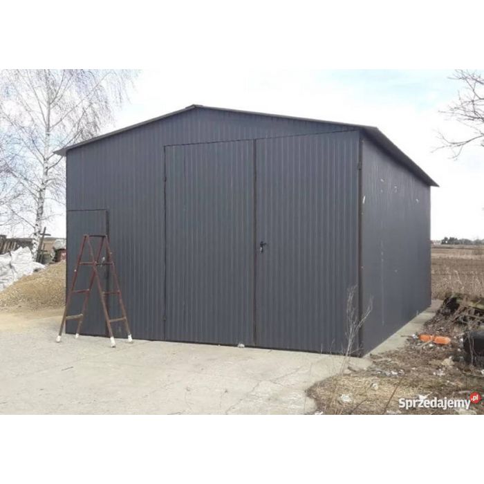 Duży Garaż Blaszany 9x6m Złoty Dąb - 3 bramy – GrzywStal