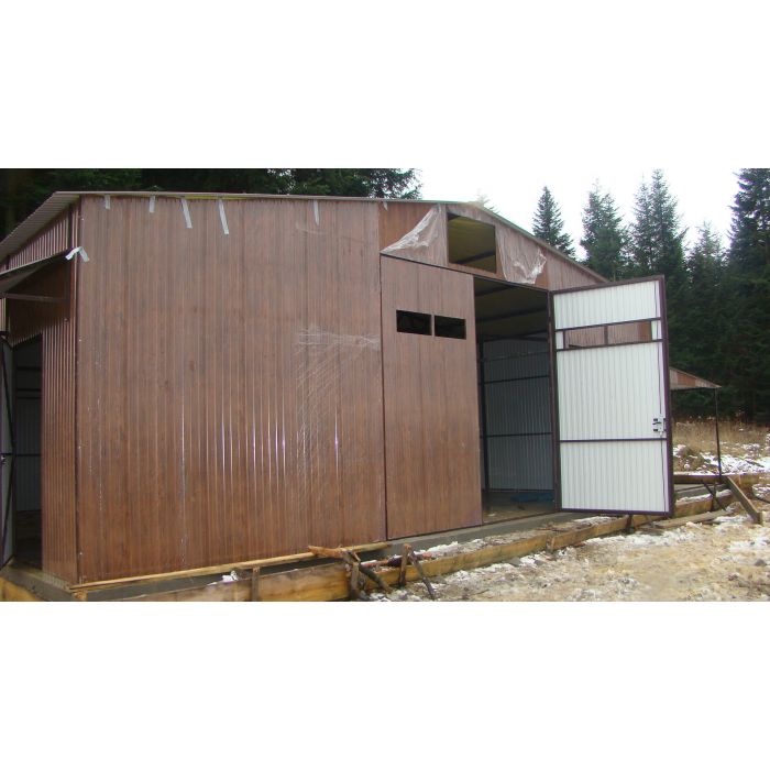 Grzyw-Stal - Garaż blaszany drewnopodoby duży - 8x10m , hale ,wiaty
