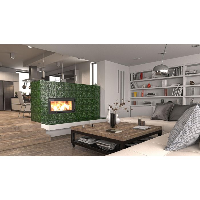 Antysmogowy hybrydowy piecokominek ogrzewający cały dom.