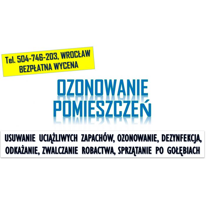 Oczyszczanie powietrza, Wrocław, tel. 504-746-203, ozonowanie mieszkań, cena