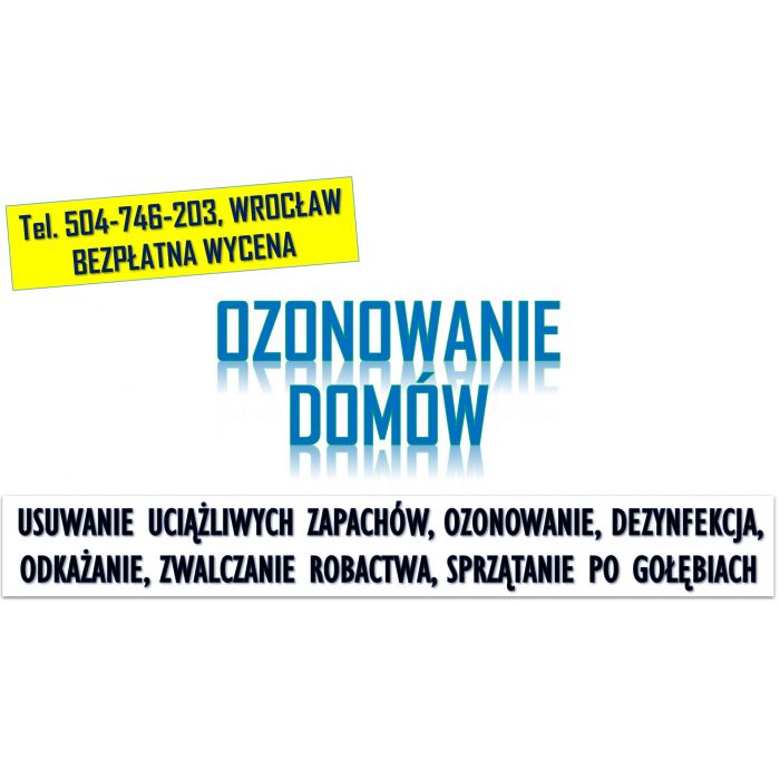 Oczyszczanie powietrza, Wrocław, tel. 504-746-203, ozonowanie mieszkań, cena