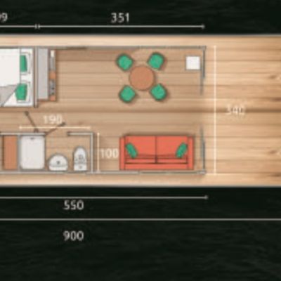 Dom na wodzie - La Mare 900 Shafran Apartboat M