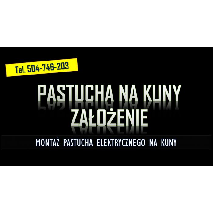 Założenie pastucha na kuny tel.  504-746-203. Zamontowanie na domu elektrycznego zabezpieczenia.