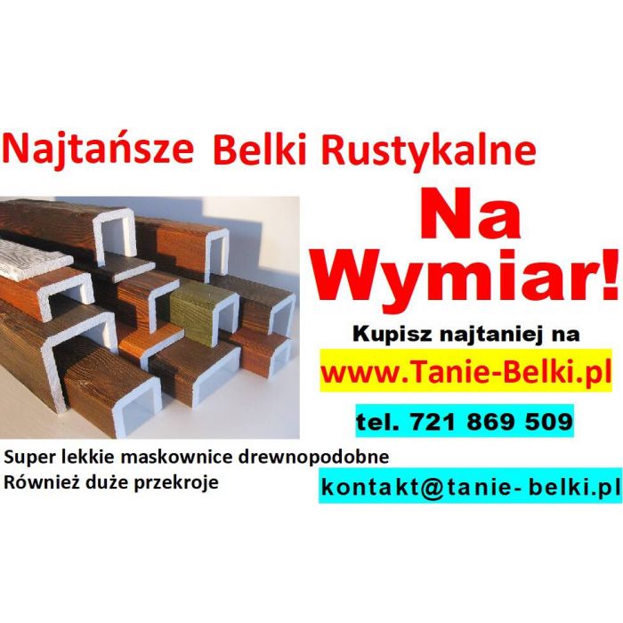 tanie belki rustykalne Na Wymiar maskownice styropianowe imitacja drewna