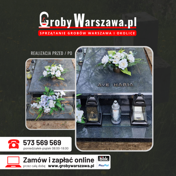 Sprzątanie grobów Pruszków, opieka nad grobami - tel. 573 569 569