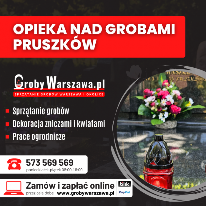 Sprzątanie grobów Pruszków, opieka nad grobami - tel. 573 569 569