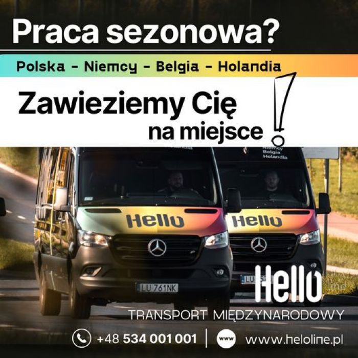 Hello Line – Międzynarodowe Przewozy Osób Polska, Niemcy, Holandia, Belgia