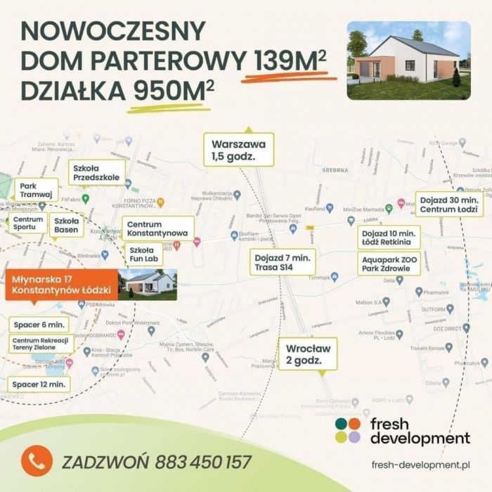 Nowoczesny Dom w Konstantynowie Łódzkim