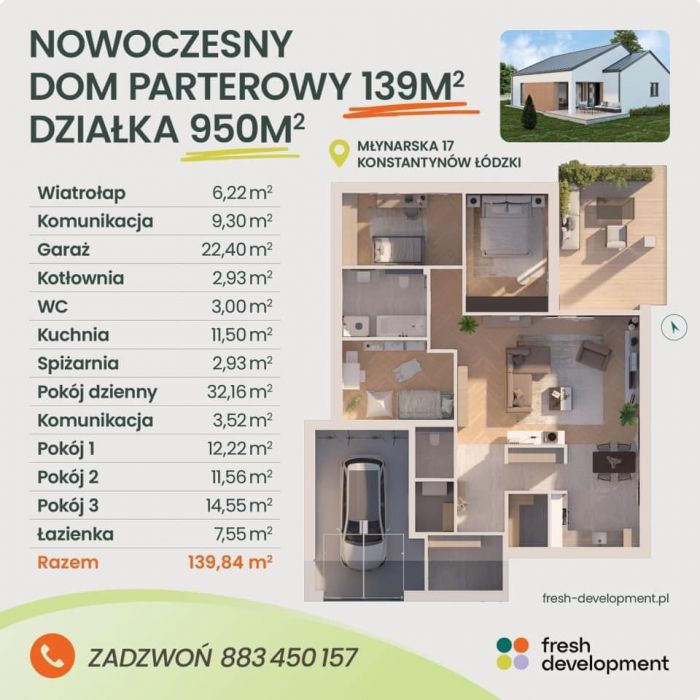 Nowoczesny Dom w Konstantynowie Łódzkim