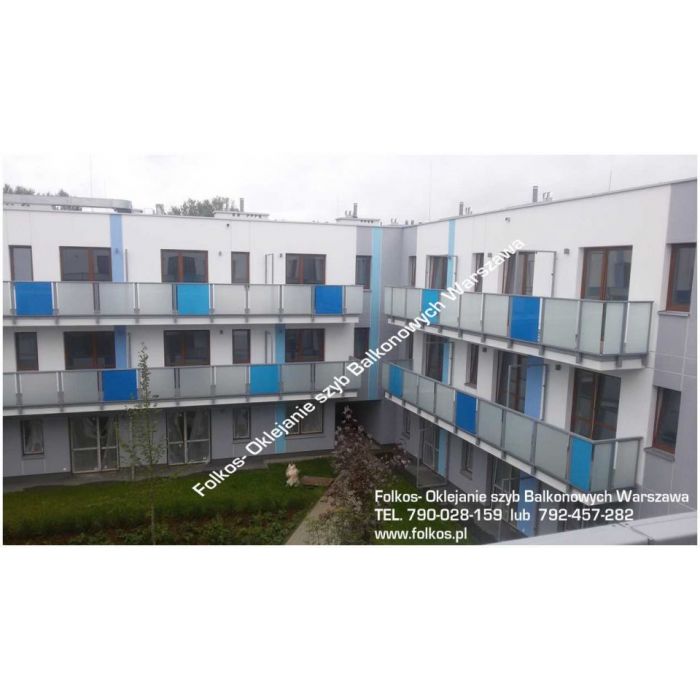 Folie na balkon Wola Odolany - Oklejamy szyby balkonowe folią prywatyzującą -Folkos folie