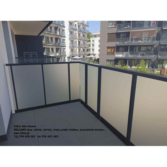 Folie na balkon Wilanów -Oklejamy szyby balkonowe -Folie prywatyzujące na BALKONY Warszawa