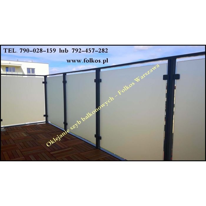 Folie na balkon Wilanów -Oklejamy szyby balkonowe -Folie prywatyzujące na BALKONY Warszawa