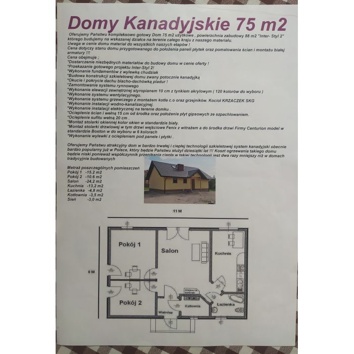Działka budowlana w centrum Dominikowic (woj.małopolskie)