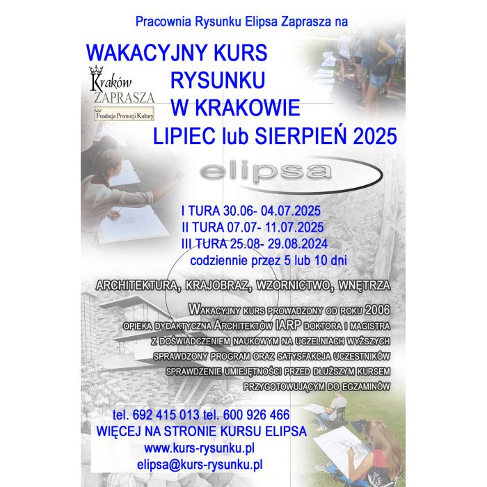 Wakacyjny kurs rysunku Elipsa 2025