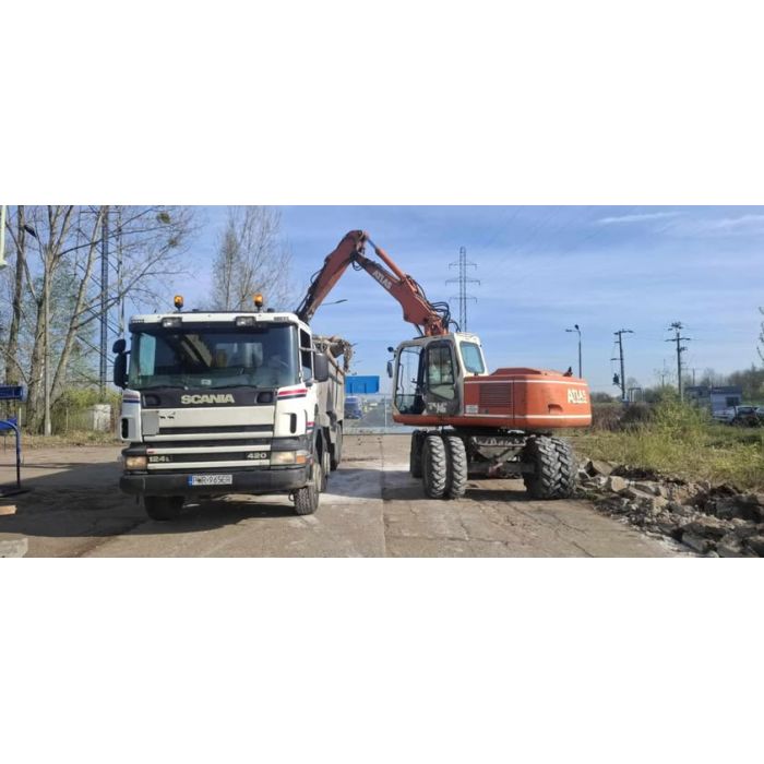 TRANSPORT GRUZU, ZIEMI, MATERIAŁÓW SYPKICH - DO 25 TON