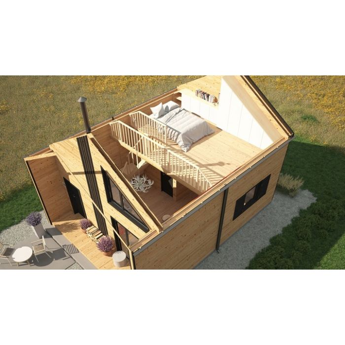 Nowy piętrowy domek do samodzielnego montażu 20m2  4m/5m