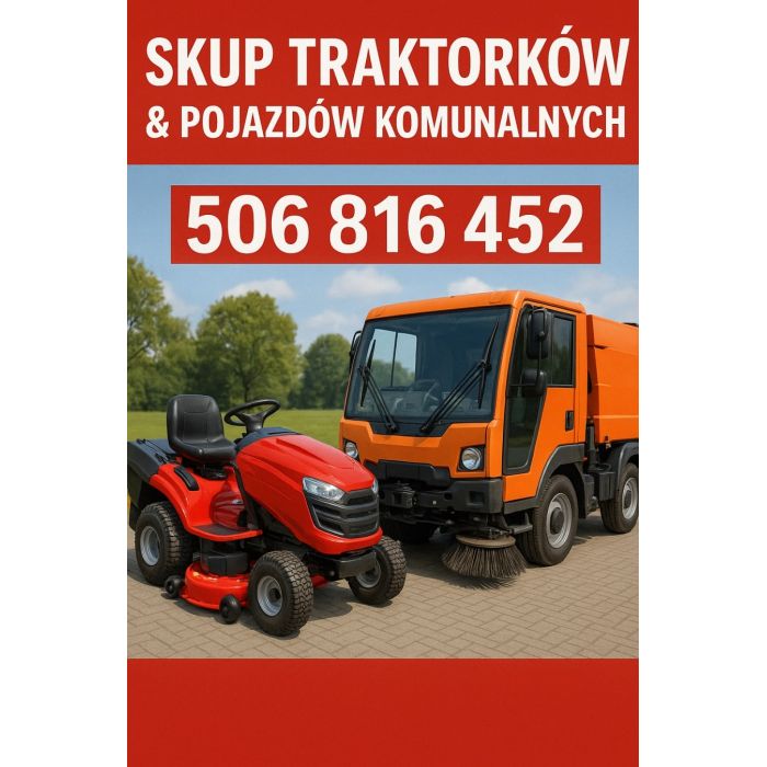 SKUP TRAKTORKÓW DO KOSZENIA TRAWY POJAZDÓW KOMUNALNYCH TRAKTORKI