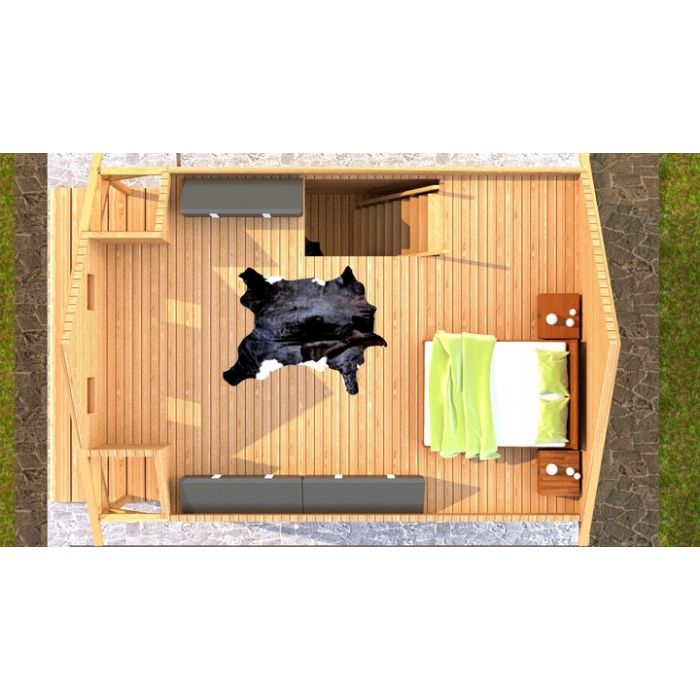 Domek drewniany letniskowy całoroczny 4m/5m 20mm