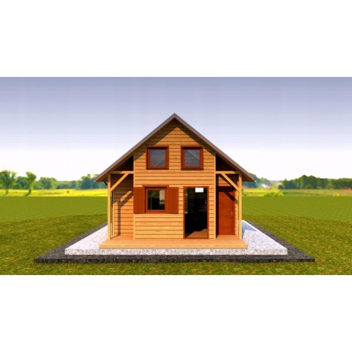 Domek drewniany letniskowy całoroczny 4m/5m 20mm