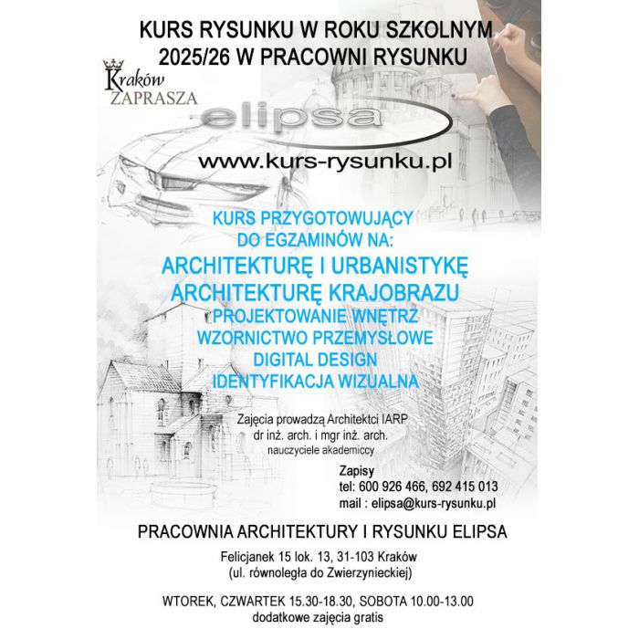 Kurs Rysunku Elipsa zapisy na rok szkolny 2025/2026