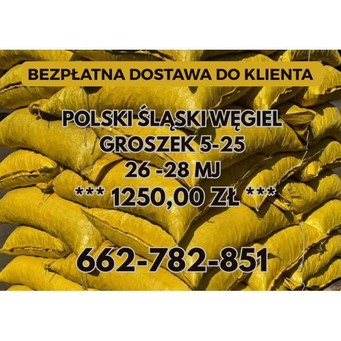 Polski węgiel transport GRATIS ! Bielsko-Biała / GROSZEK 5-25, 26-28MJ całe Śląskie