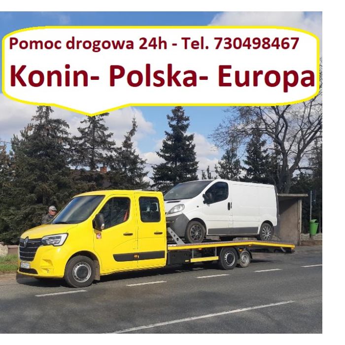Holowanie pojazdów, pomoc drogowa Konin 24H Laweta Mikuch