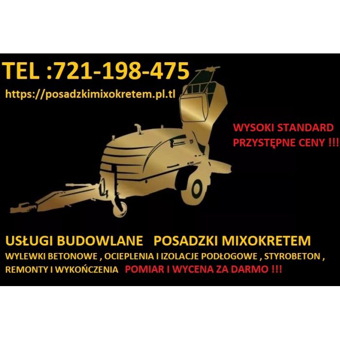 Wylewki betonowe /Jastrych / Anhydryt / Styrobeton / Układanie styropianu pod posadzki