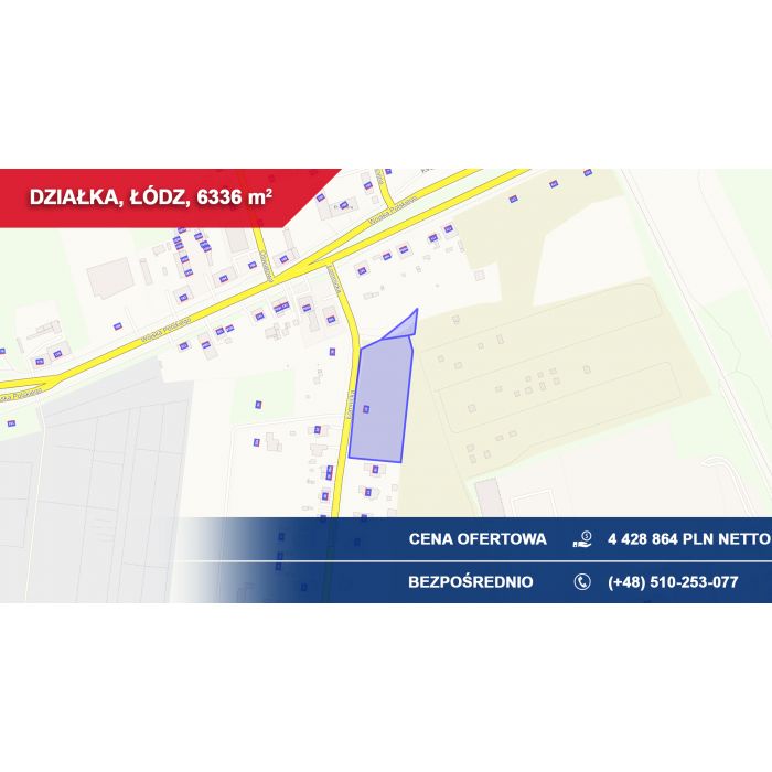 WZ na 19 segmentów lub 8 bliźniaków | Łódź, ul. Łomnicka 21 | TOP lokalizacja!