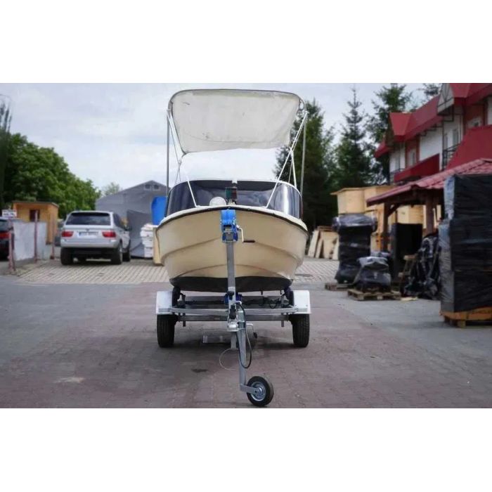 Łódź Motorowa Motorówka 40 KM Evinrude PRZYCZEPA Plandeka Bimini