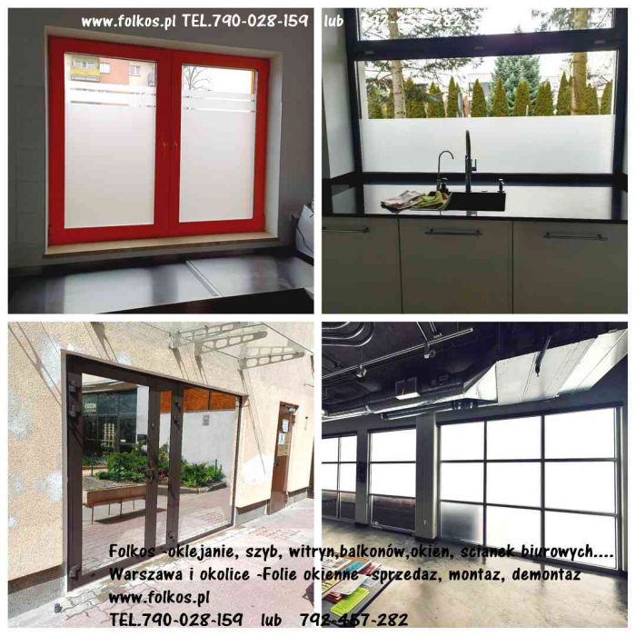 Pruszków folie okienne Folkos- Usługa oklejania szyb, oraz zrywania usuwania starej folii