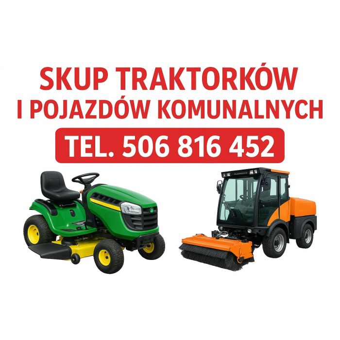 SKUP TRAKTORKÓW DO KOSZENIA TRAWY -SPRAWNE I USZKODZONE!