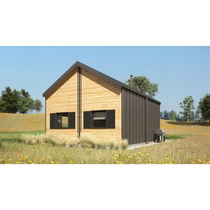 Drewniany domek całoroczny letniskowy 4m/5m 20cm