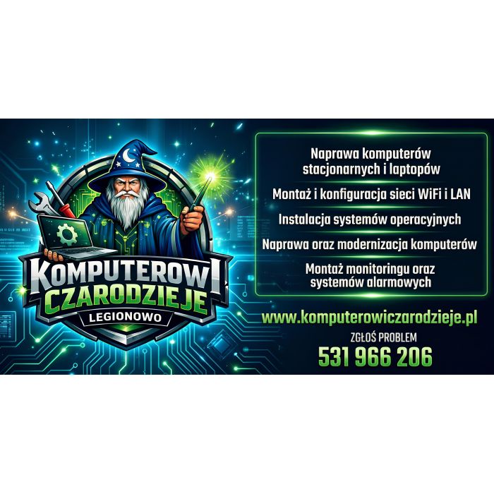 Mobilny Serwis Komputerowy Legionowo. KomputerowiCzarodzieje.