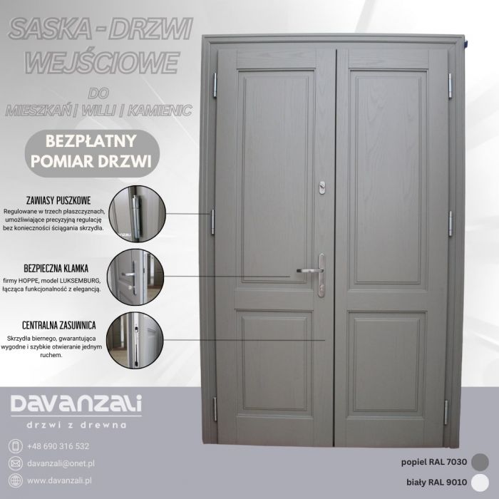 Producent drzwi drewnianych - drzwi wewnętrzne DĘBOWE, rewersyjne, zabudowy ścian i wejściowe Davanzali