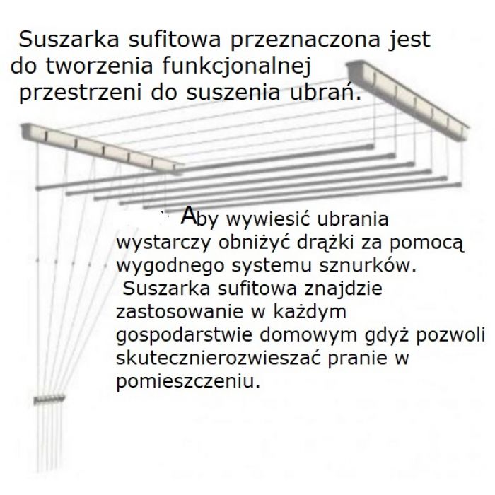 Monter SUSZARKI sufitowe.