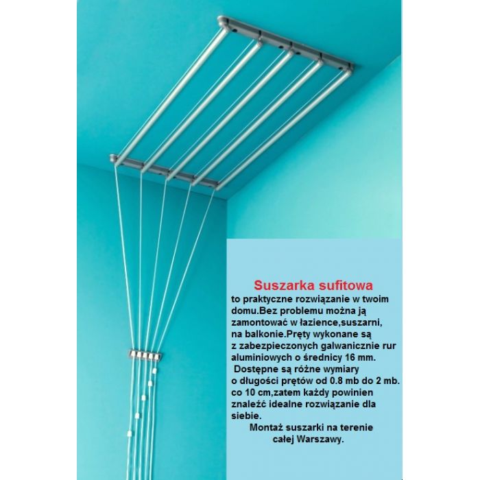 Monter SUSZARKI sufitowe.